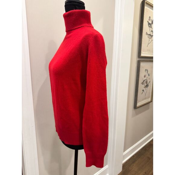 Neiman Marcus 100% Cashmere Turtleneck Sweater • Red • Size M • Luxe Cozy - Picture 6 of 11